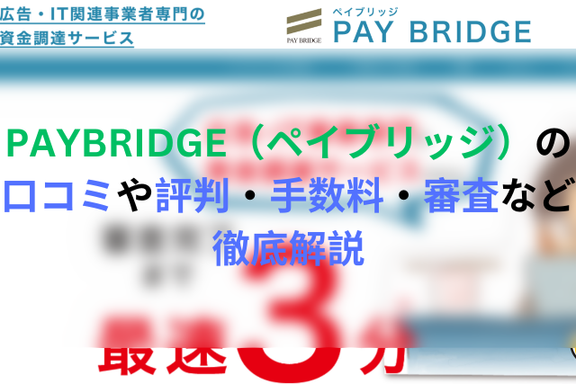 PAYBRIDGE（ペイブリッジ）の口コミや評判・手数料・審査など徹底解説