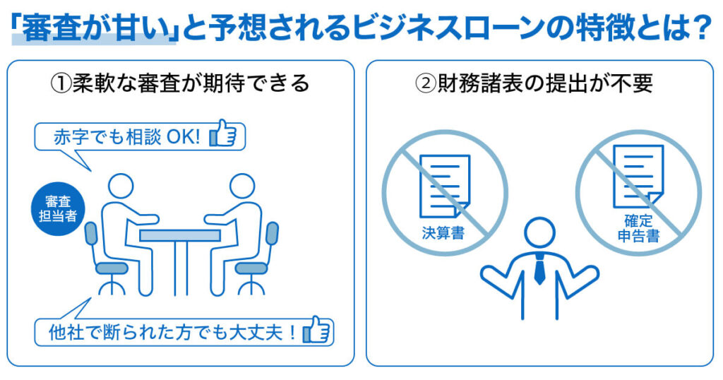 審査が甘いと予想されるビジネスローンの特徴とは？
