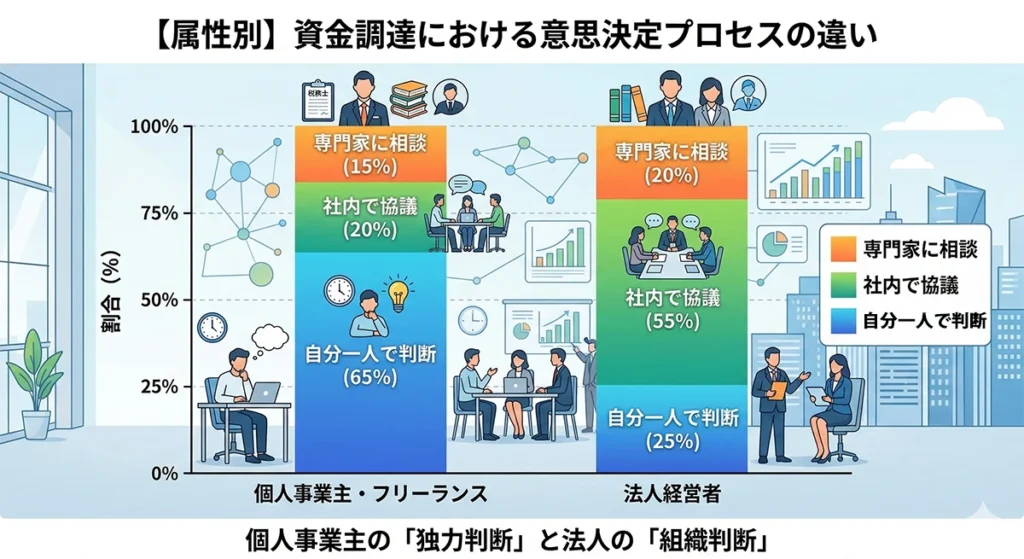 【属性別】資金調達における意思決定プロセスの違い