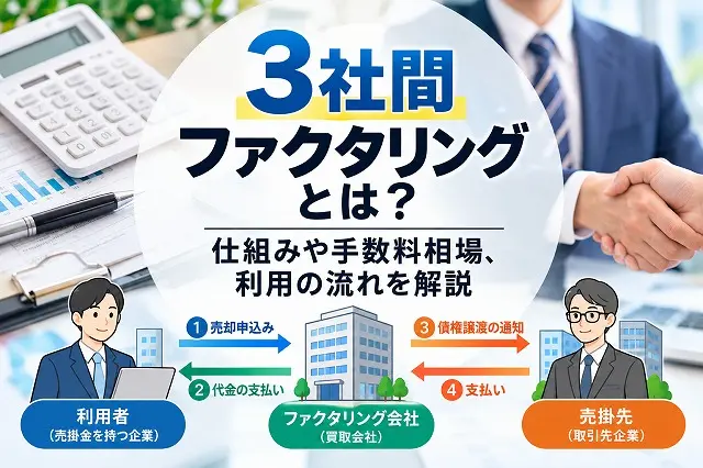 3社間ファクタリングとは？仕組みや手数料相場、利用の流れを解説
