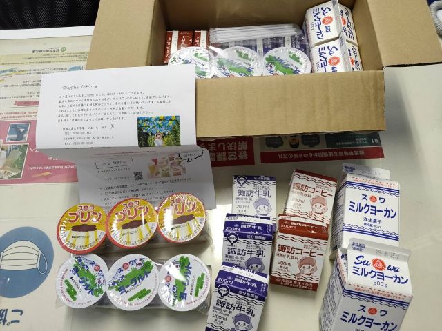 諏訪乳業様より取り寄せした乳製品