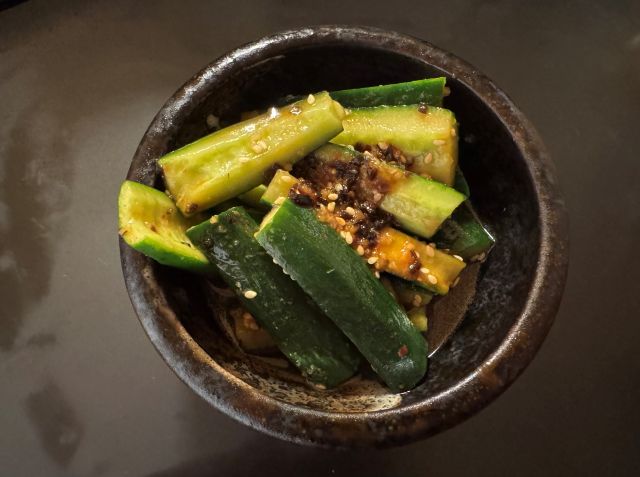 竜ケ崎市産胡瓜のピリ辛和え